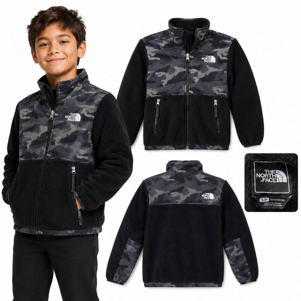 The North Face Boys Camo Polartec Fleece Jacket S